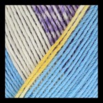 Motifs de la laine REGIA PAIRFECT Couleur Vintage Ombres grises & roses avec rayures bleues 